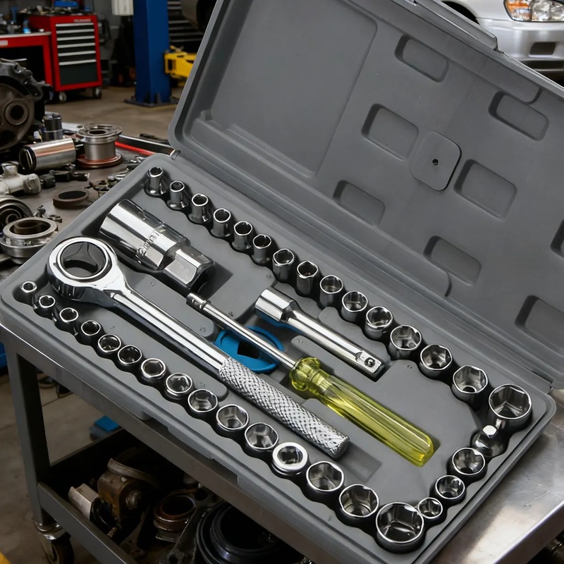Car Accessories Workshop - Çok Fonksiyonlu Oto Soket Anahtarı Takım